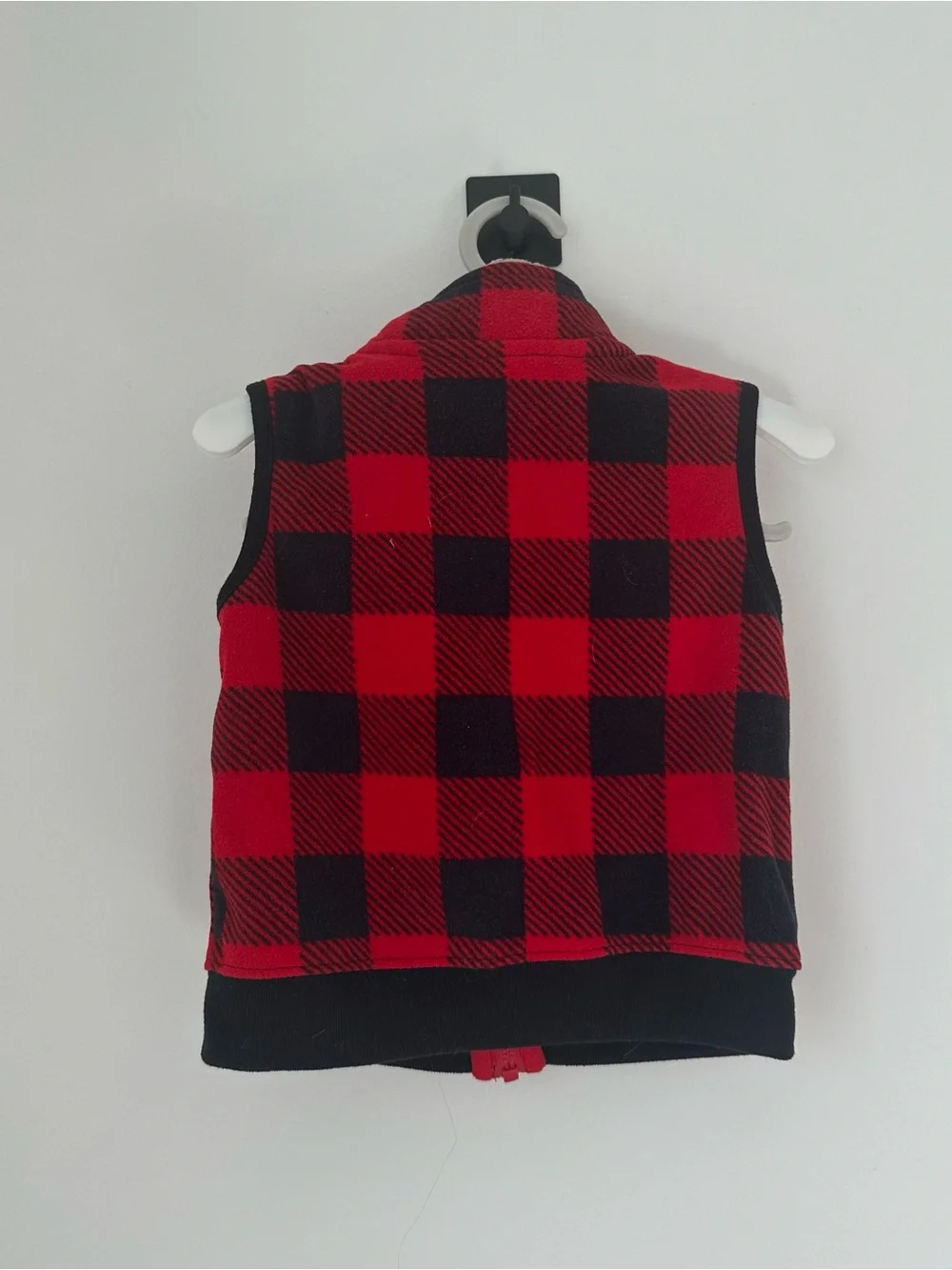 Carters Red and Black Plaid Kids Fleece Vest
